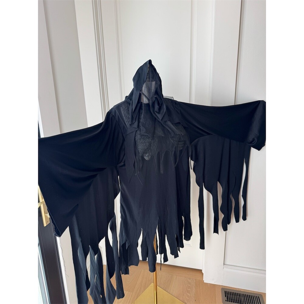 Underwraps Harry Potter Dementor Hooded Cloak Costume Boys Size L Black Reaper